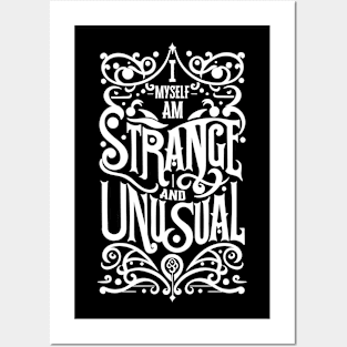 I Myself am Strange and Unusual Quote Posters and Art